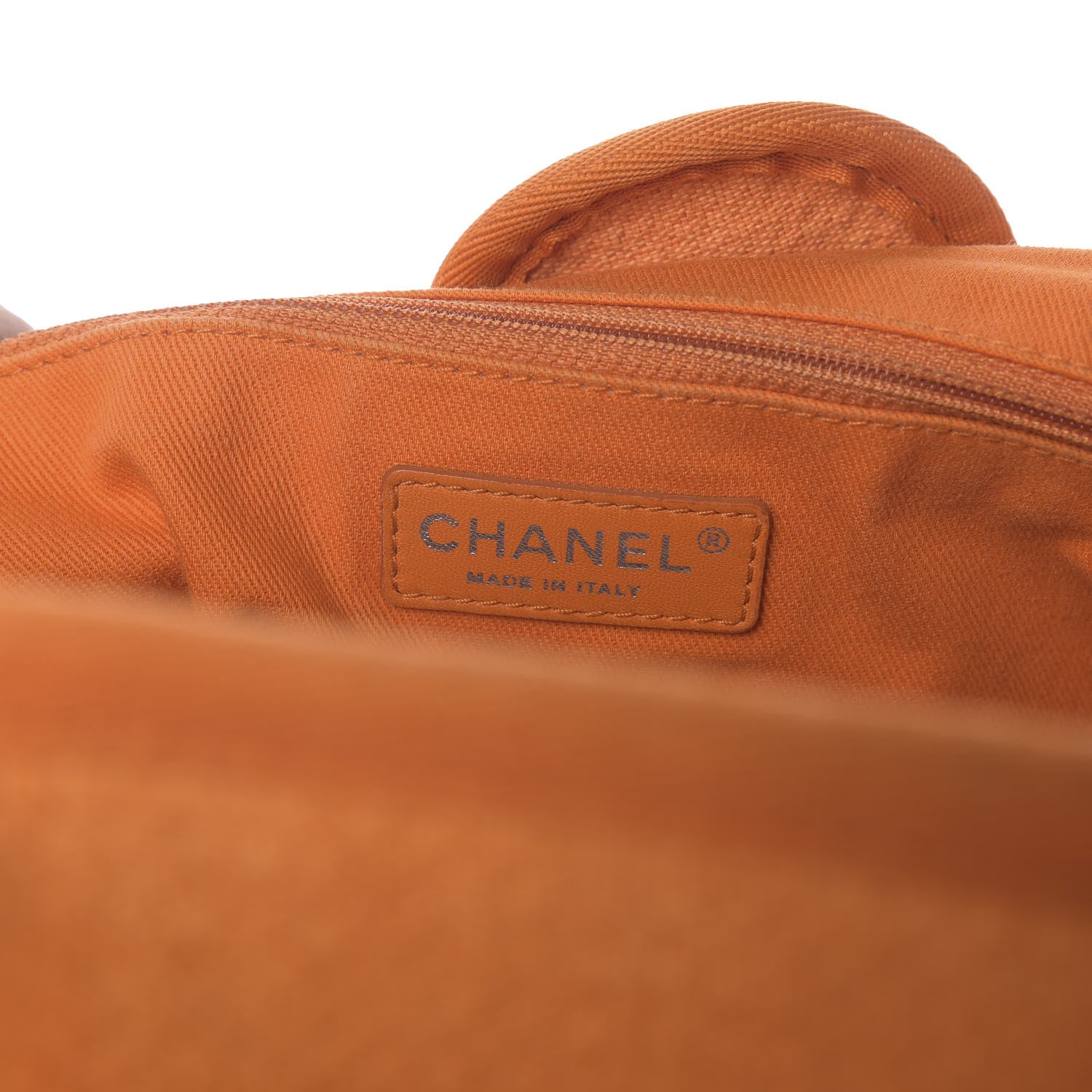 Chanel Canvas Medium Deauville Tote Orange 7 of 9