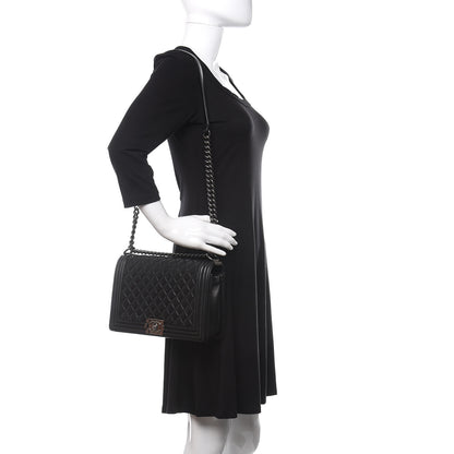 Chanel Lambskin Quilted New Medium Boy Flap Black 2 of 12