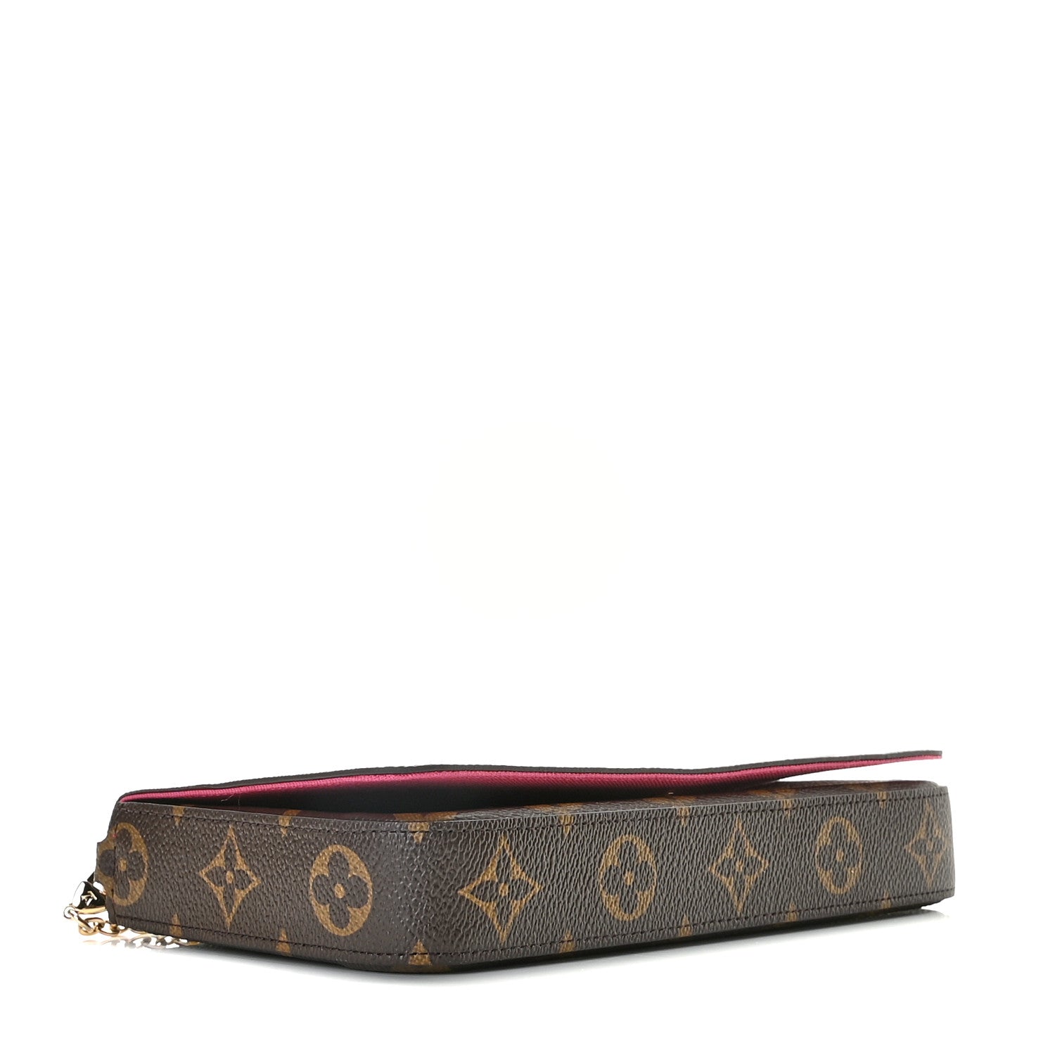 Louis Vuitton Monogram 2021 Christmas Animation Hollywood Pochette Felicie Chain Wallet Fuchsia 5 of 10