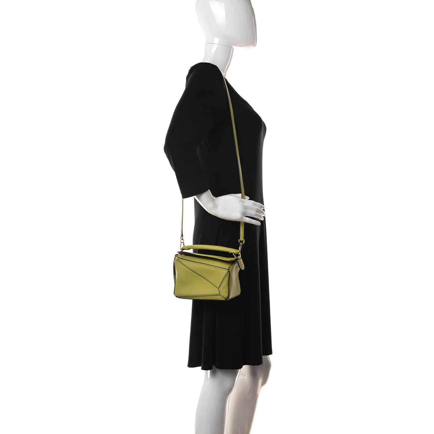 Loewe Calfskin Mini Puzzle Bag Green 1 of 9
