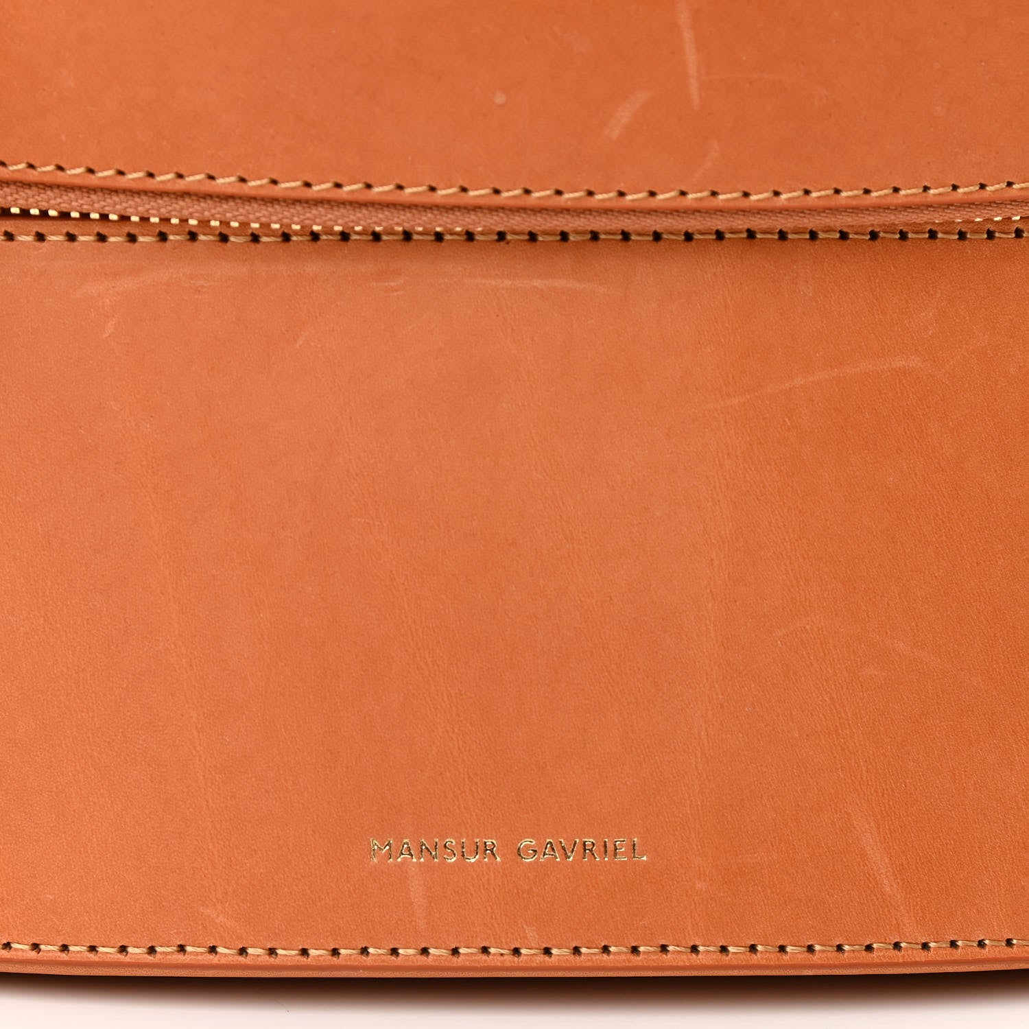 Mansur Gavriel Calfskin Train Case Crossbody Cammello 7 of 13