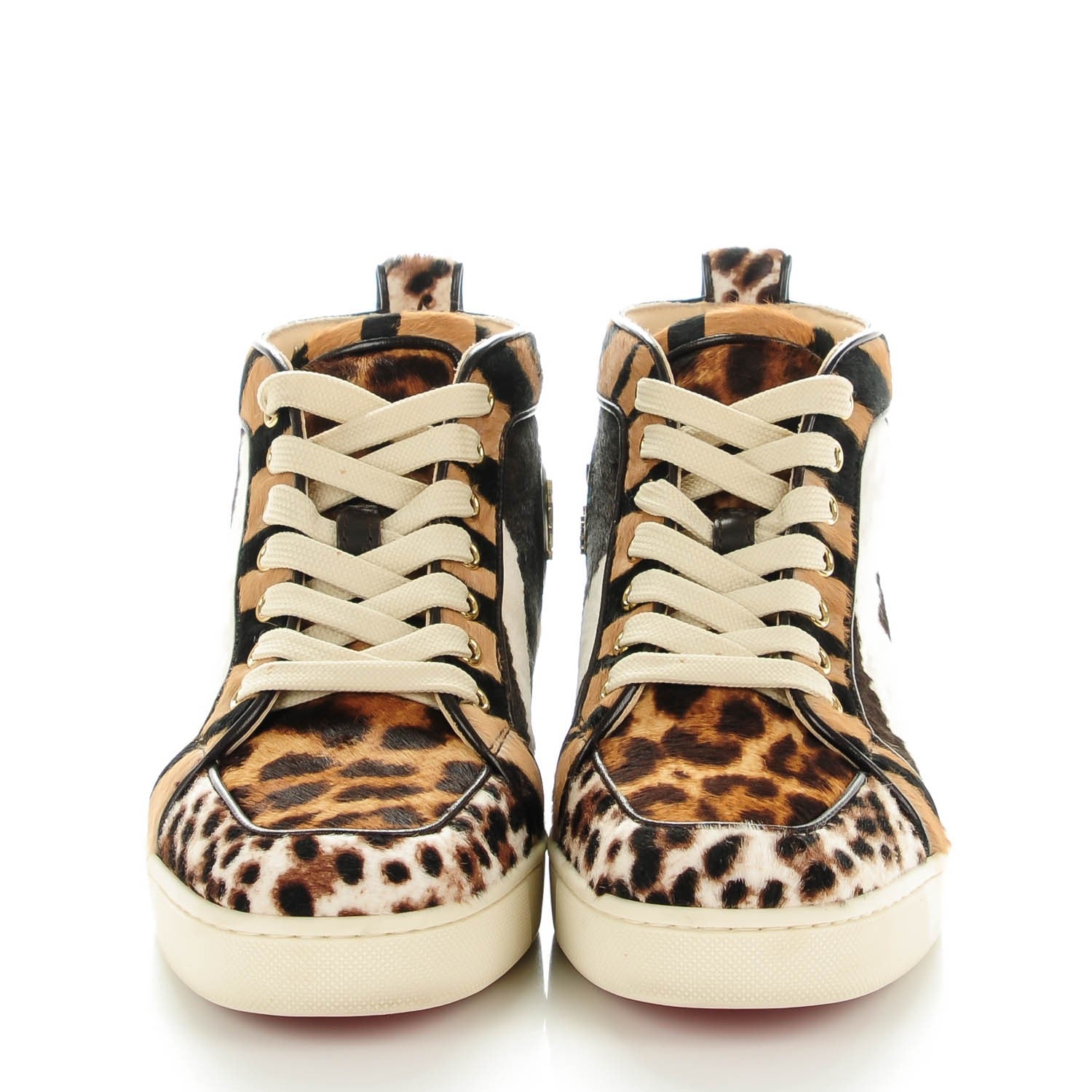 Christian Louboutin Calf Hair Animal Print Rantus Orlato Flat Sneakers 38.5 Multicolor 2 of 9