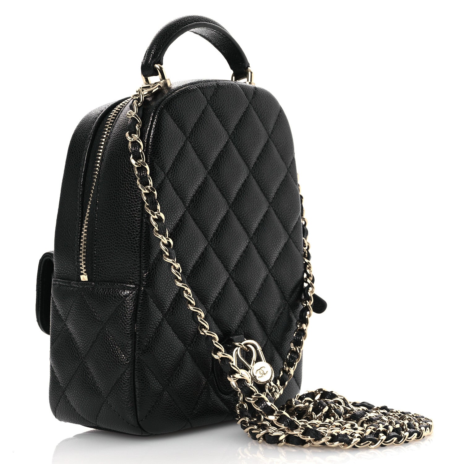 Chanel Caviar Quilted CC Mini Classic Backpack Black 3 of 13
