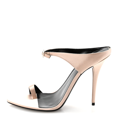 Crepe Satin Dive 110 Mule Sandals 38.5 38.5 Genuine Nude