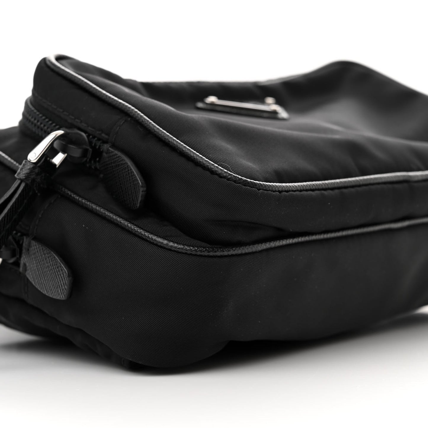 Re-Nylon Saffiano Belt Bag L Black