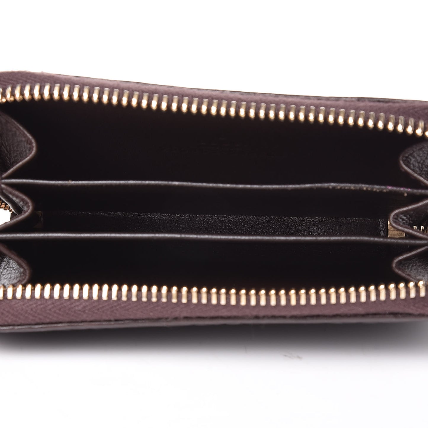 Guccissima Zip Around Card Case Chocolate