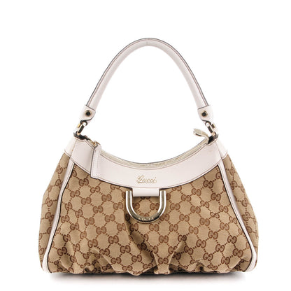Gucci Monogram Medium D Gold Hobo White 1 of 7