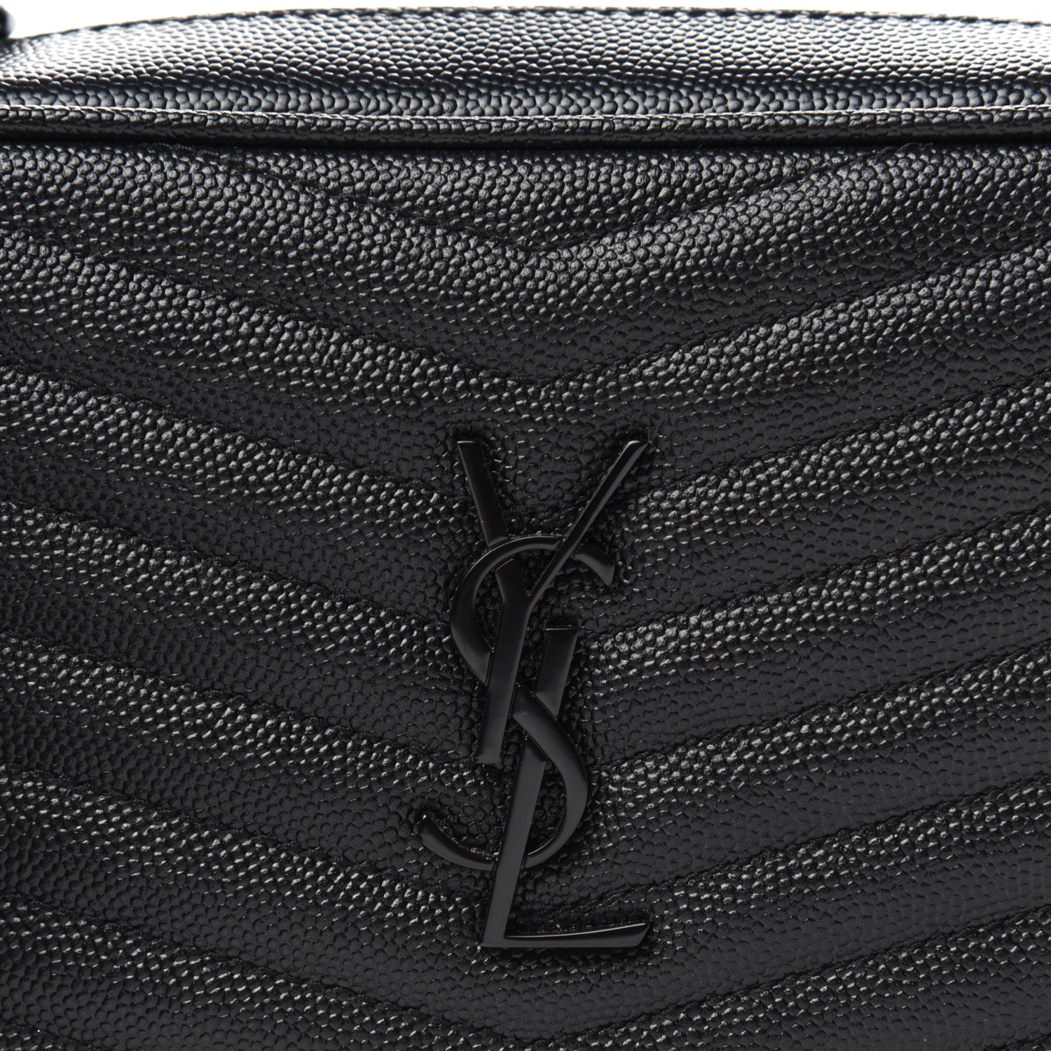 Saint Laurent Grain De Poudre Matelasse Monogram Mini Lou Camera Bag Black 10 of 10