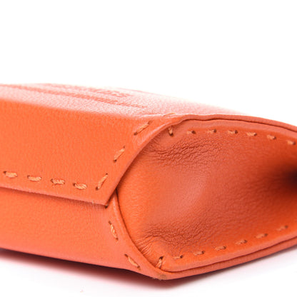Hermes Milo Lambskin Swift Shopping Bag Charm Feu Gold 5 of 7