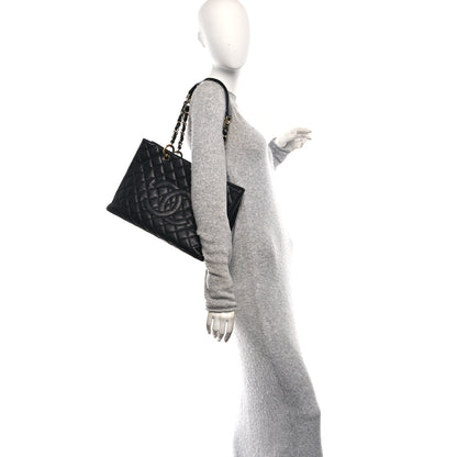 Chanel Caviar Quilted Grand Shopping Tote GST Black 2 of 10