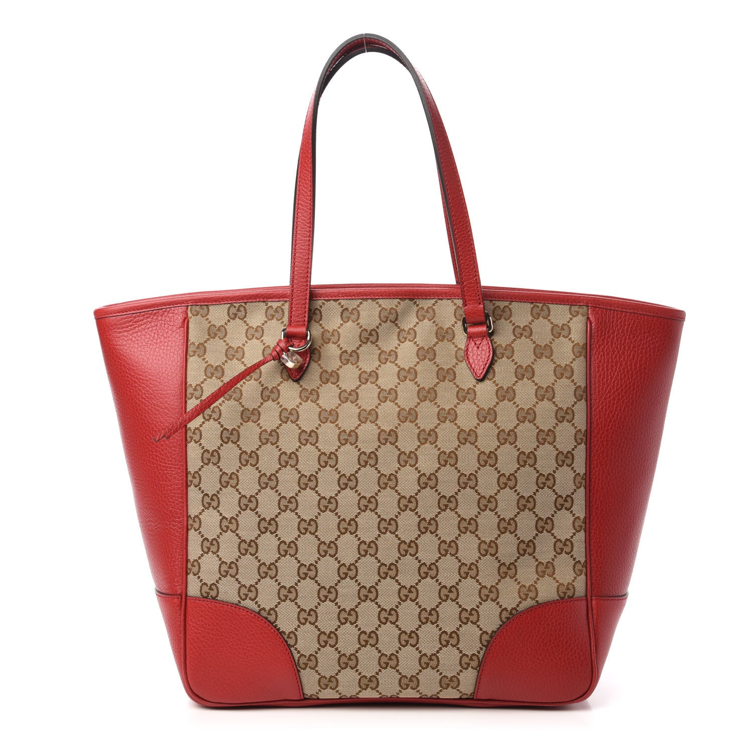 Gucci Monogram Bree Zippered Tote Beige Red 1 of 10