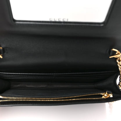 Gucci Calfskin GG Matelasse Chain Wallet Black 5 of 8