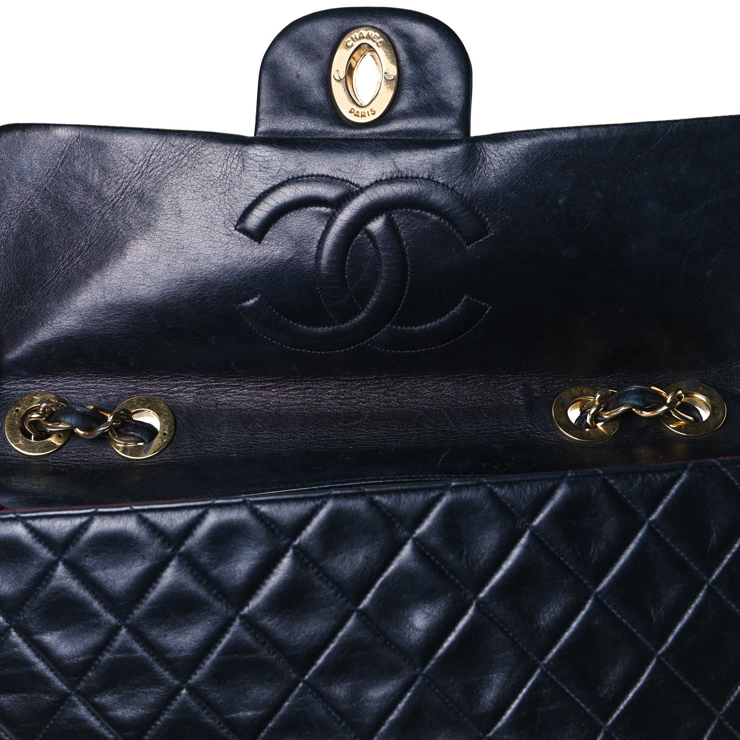 Chanel Lambskin Quilted XL Jumbo Single Flap Black 11 of 19
