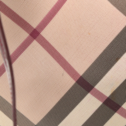 Burberry Supernova Check Drawstring Tote Berry Red 20 of 27