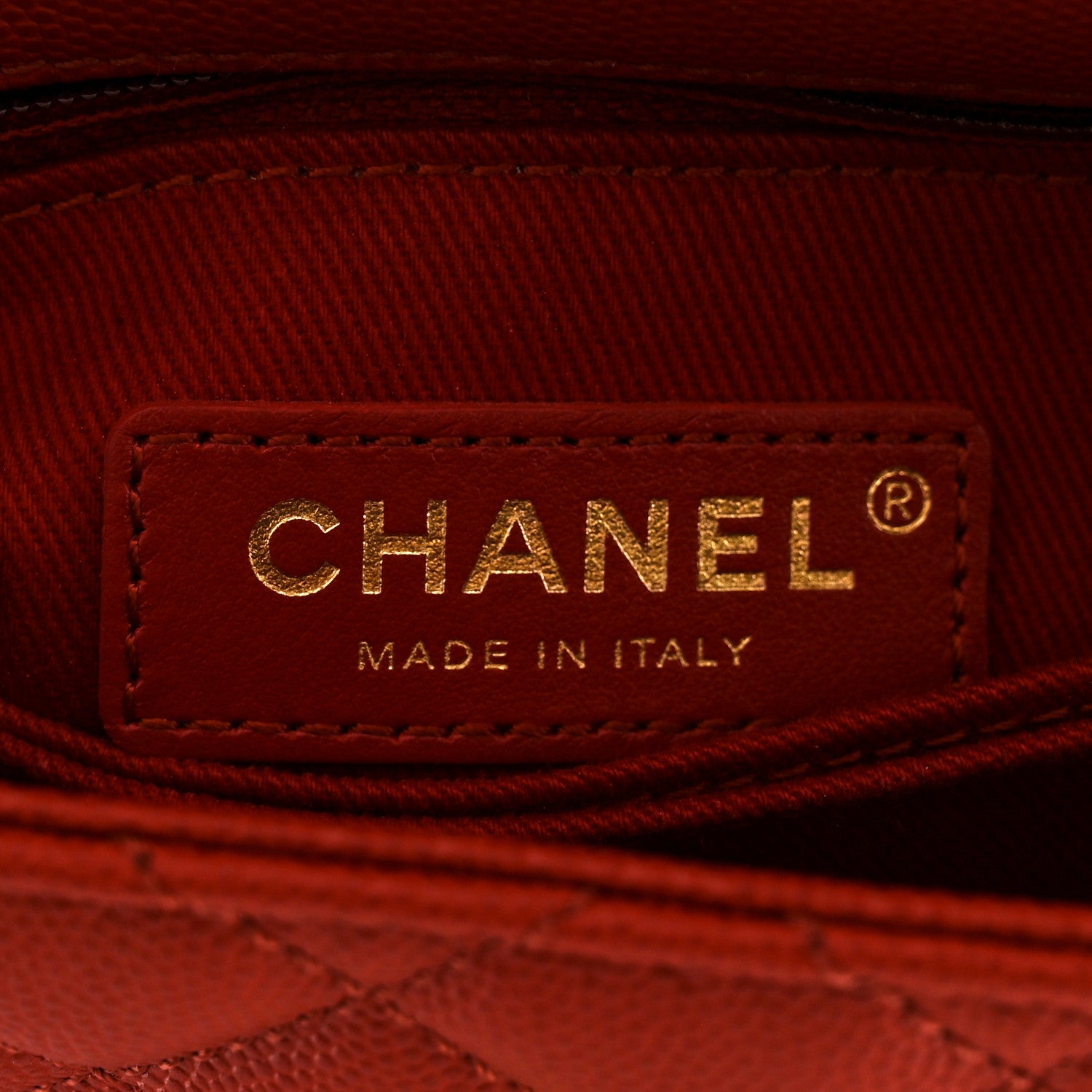 Chanel Caviar Lizard Embossed Quilted Mini Coco Handle Flap Red 6 of 12