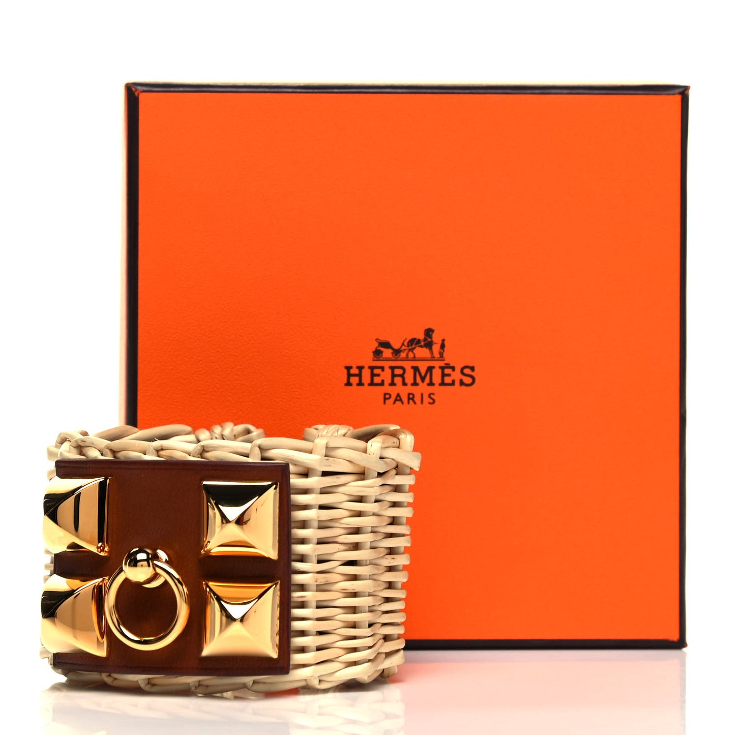 Barenia Osier Collier De Chien CDC Picnic Bracelet Fauve