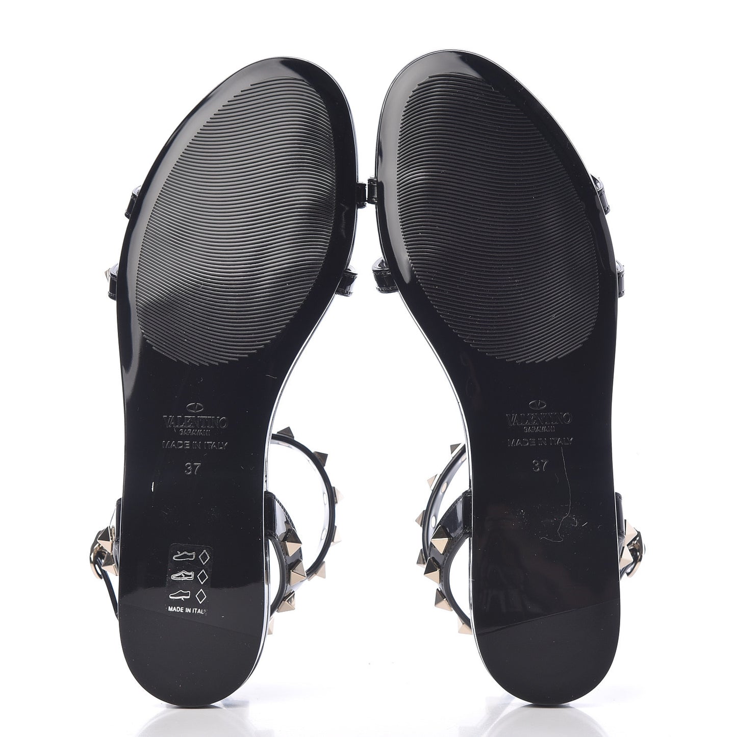 PVC Jelly Rockstud Caged Sandals 37 Black