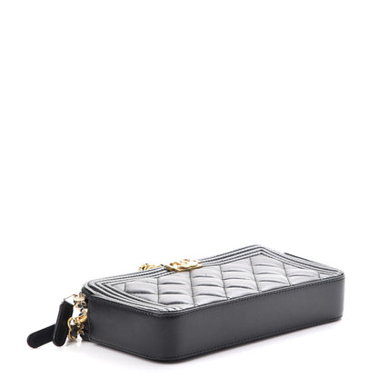 Chanel Lambskin Quilted Small Boy Clutch With Chain Black 5 of 10
