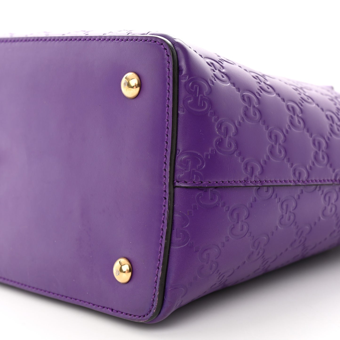 Guccissima Linea A Foldover Tote Purple