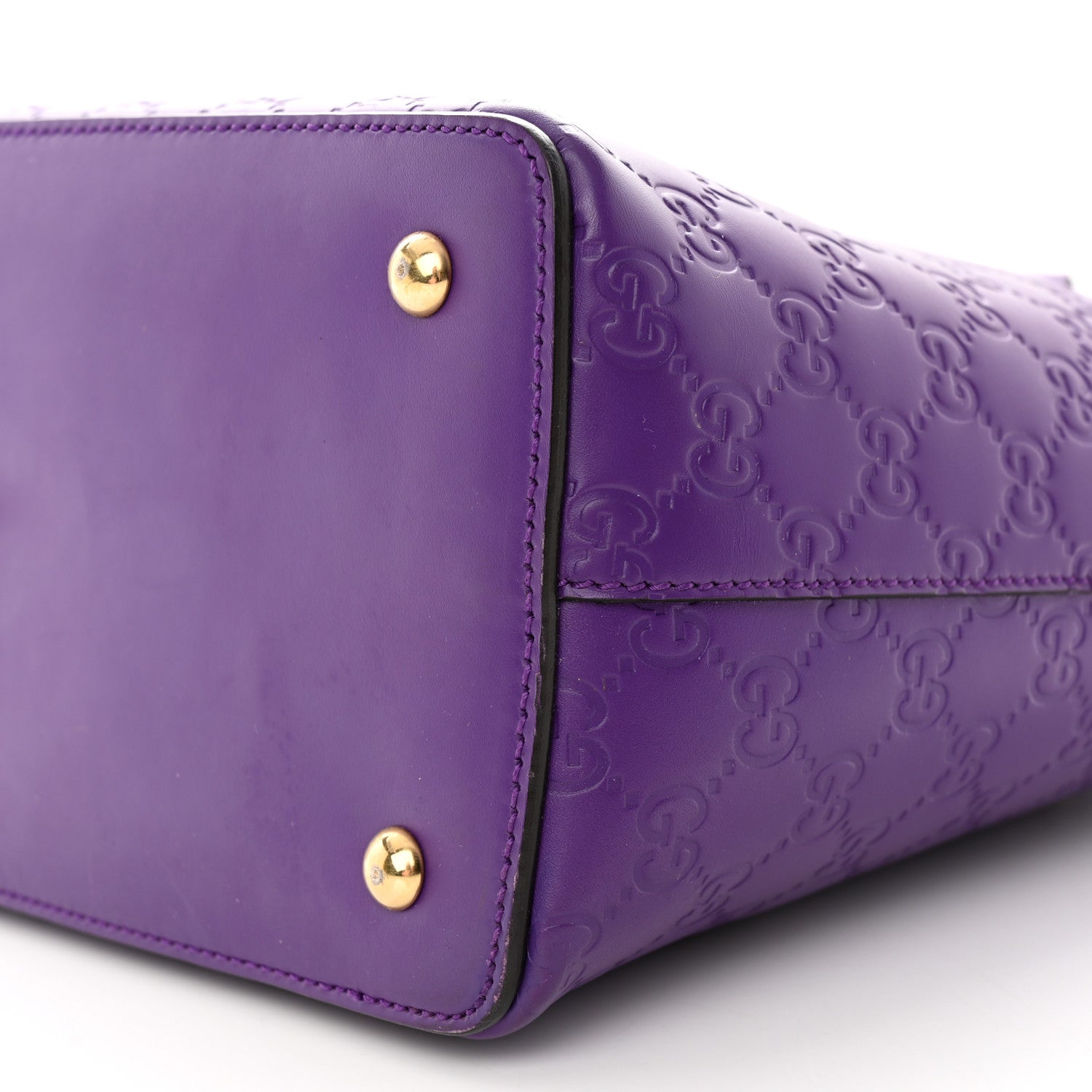 Gucci Guccissima Linea A Foldover Tote Purple 10 of 25
