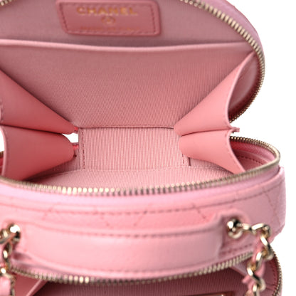 Chanel Caviar Quilted Round Handle With Care Vanity With Chain Pink 5 of 12
