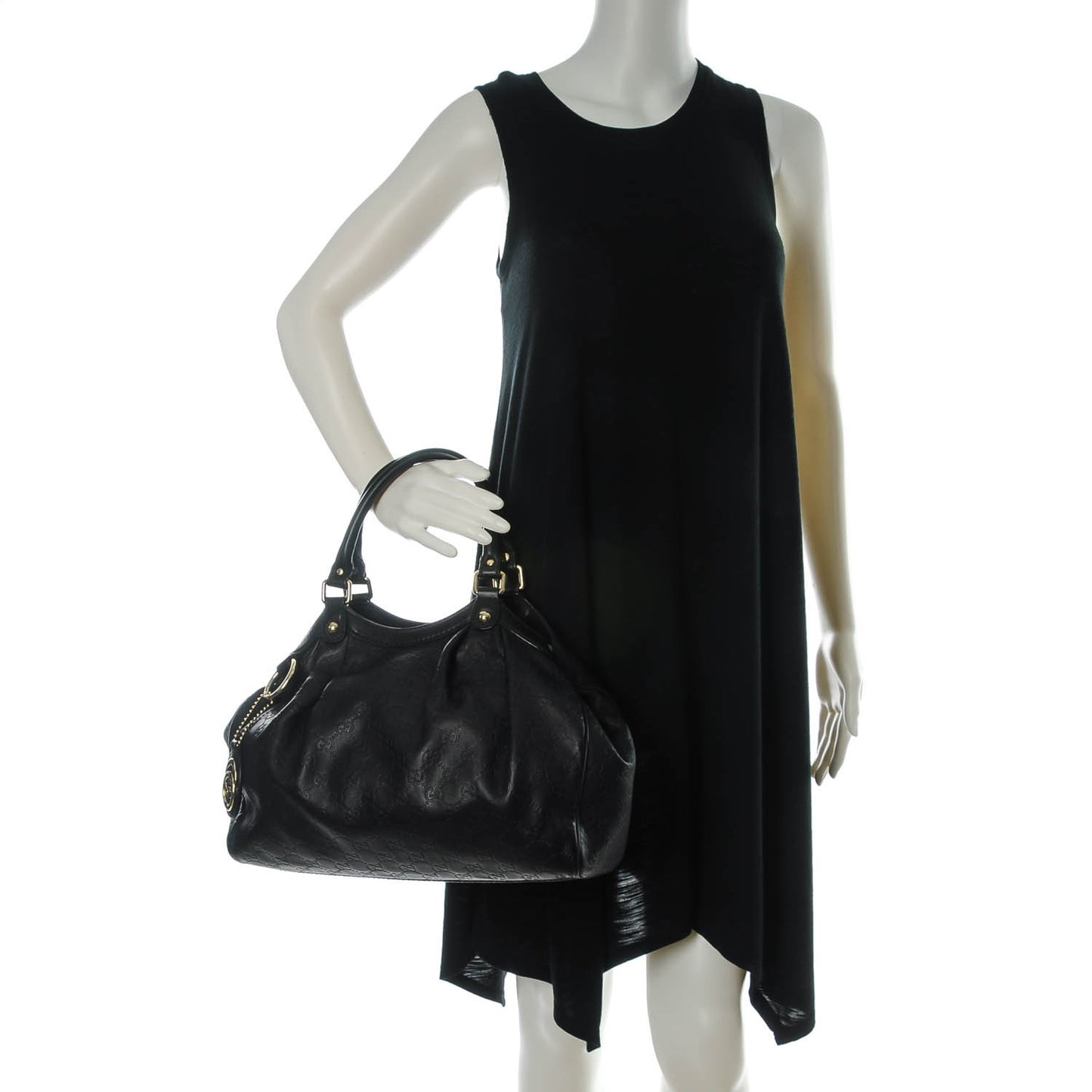 Guccissima Medium Sukey Tote Black