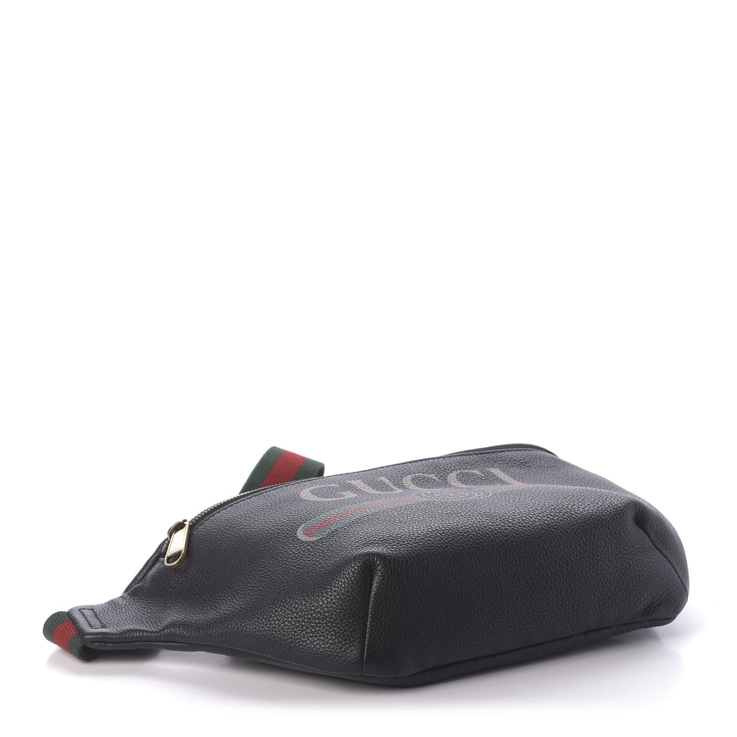 Grained Calfskin Logo Belt Bag Black