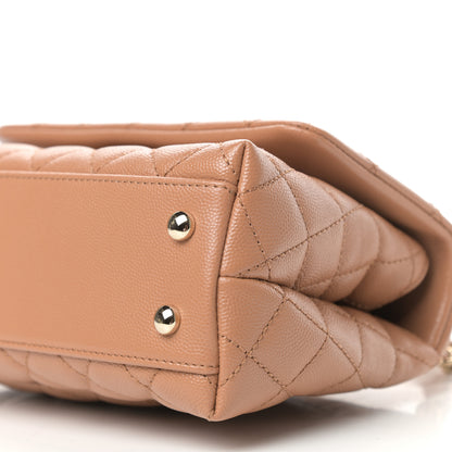 Chanel Caviar Quilted Mini Coco Handle Flap Brown 16 of 20