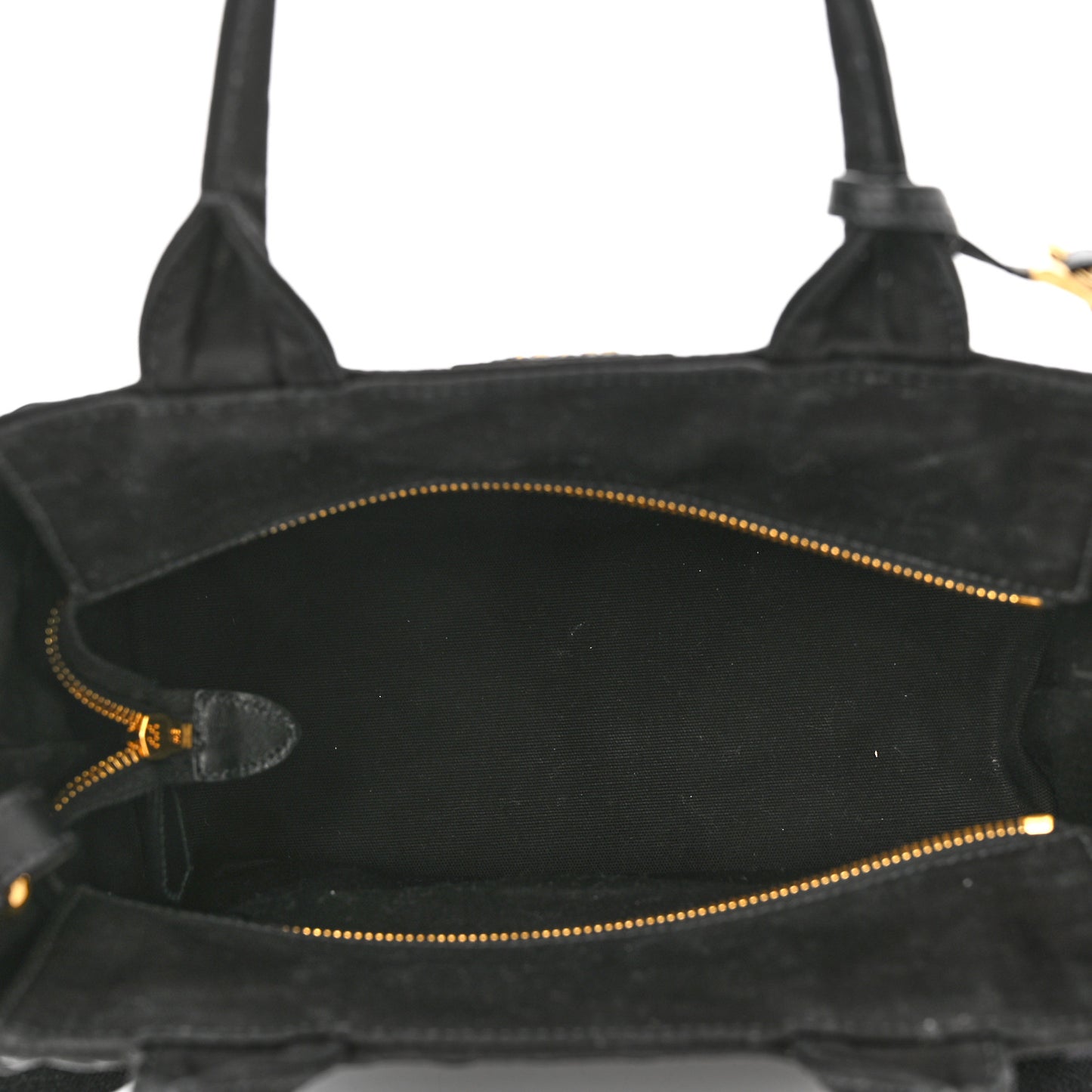 Wicker Canvas Shoulder Bag Black