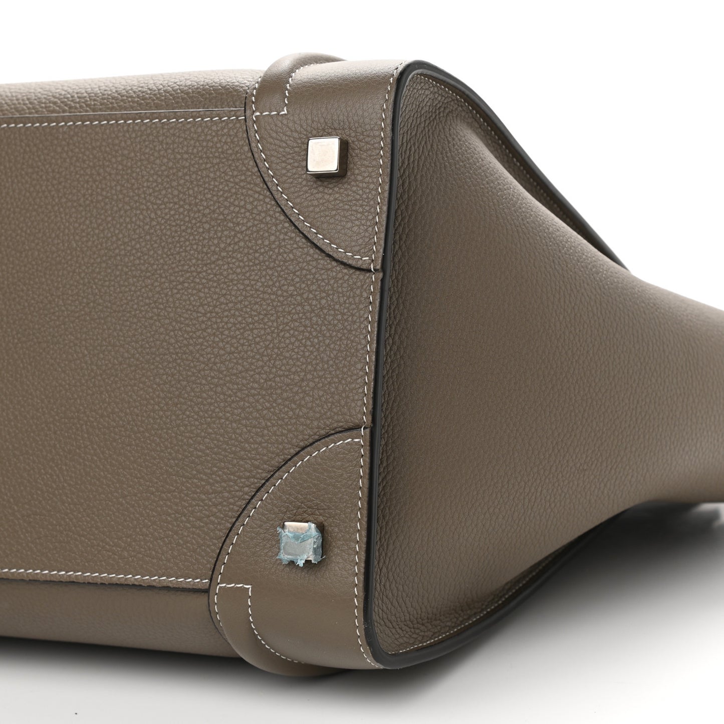 Drummed Calfskin Mini Luggage Bag Souris