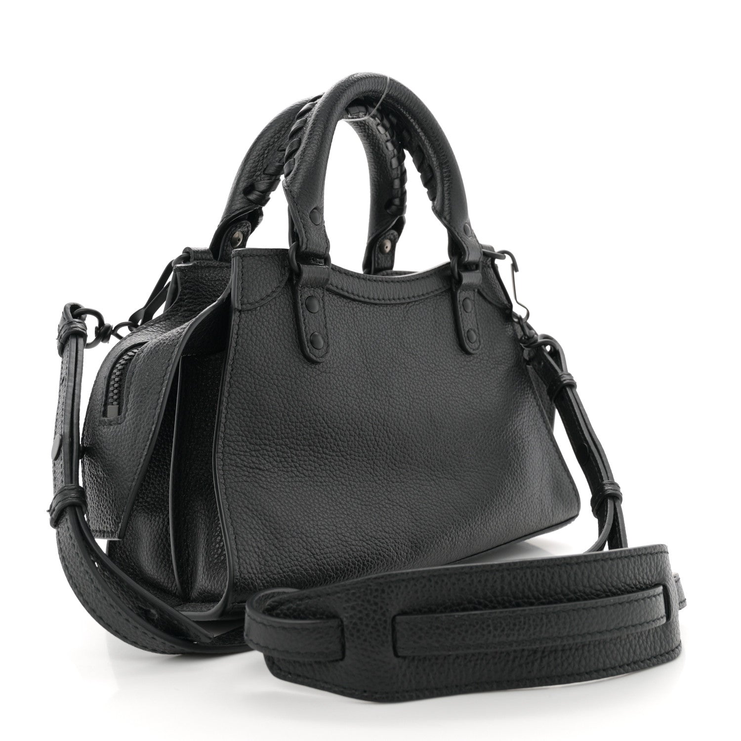 Balenciaga Grained Calfskin Neo Classic Black Hardware Mini City Black 3 of 10