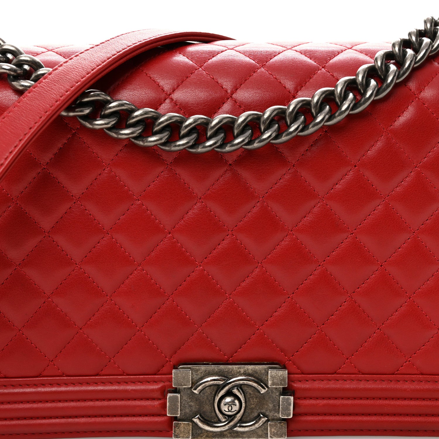 Chanel Calfskin Quilted New Medium Boy Flap Red 8 of 11