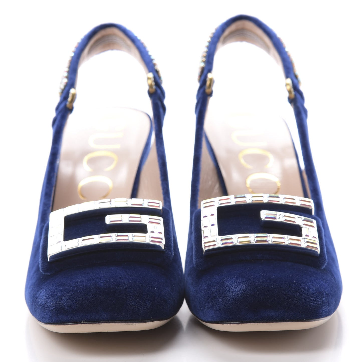 Velvet Crystal Square G Madelyn Slingbacks 40 Cobalt Blue