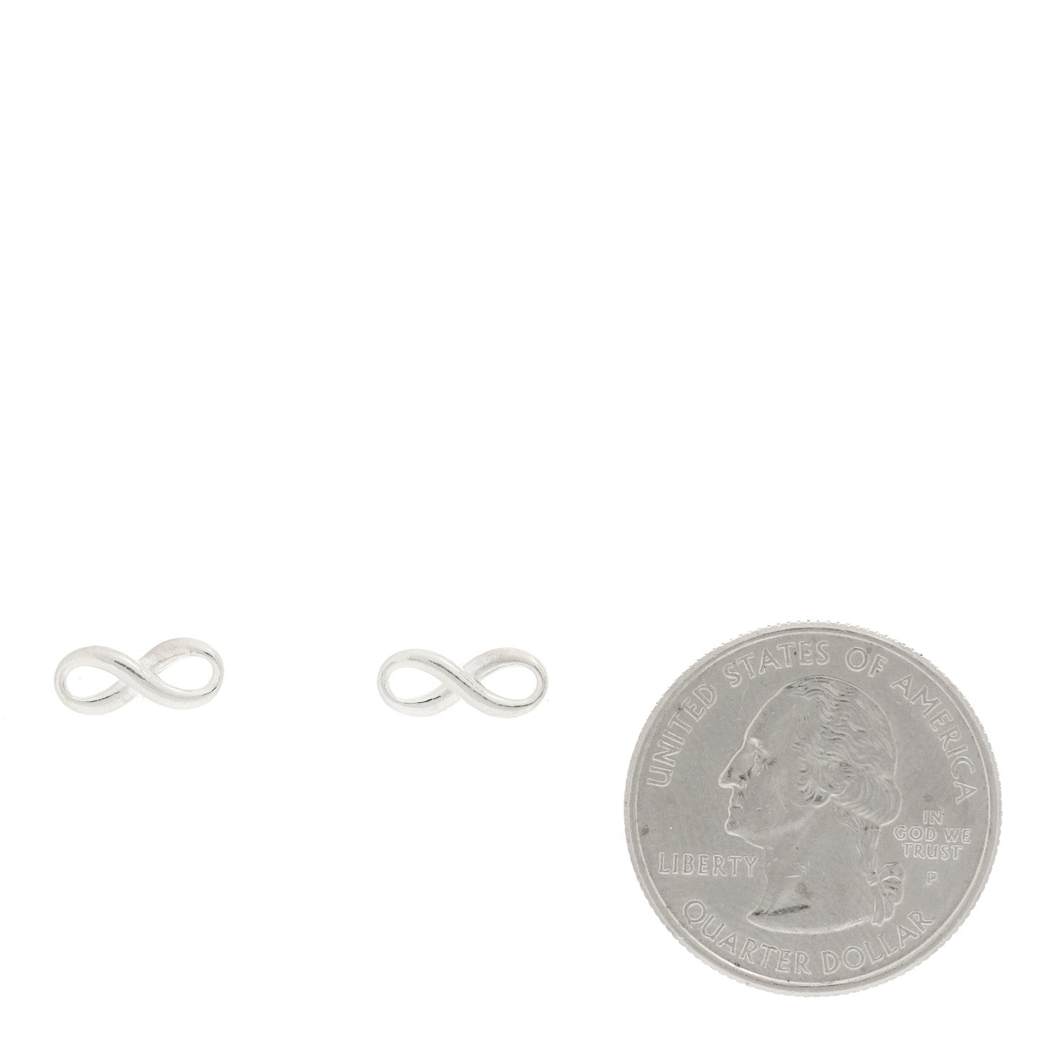 Tiffany Sterling Silver Infinity Earrings 2 of 4