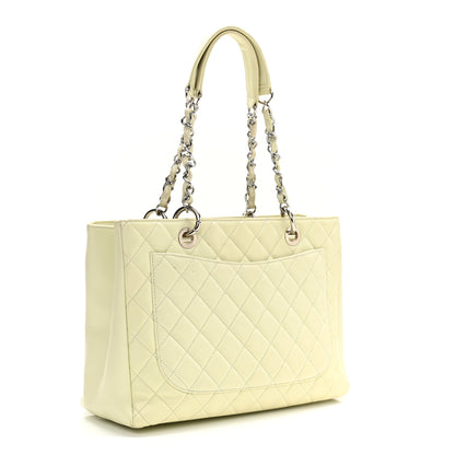 Chanel Caviar Quilted Grand Shopping Tote GST Yellow 3 of 15