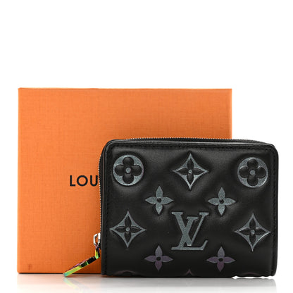 Louis Vuitton Lambskin Embossed Monogram Lou Coussin Wallet Black 10 of 10