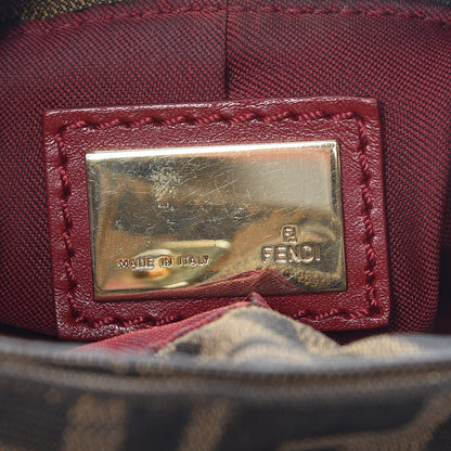 Fendi Zucca Cuoio Lucido Mini Chef Hobo Tobacco Rosso Scuro 6 of 7