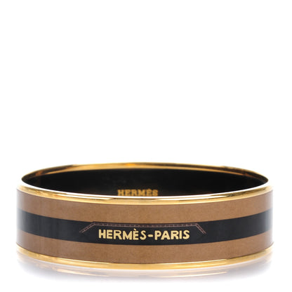 Hermes Enamel Printed Wide Sangles Bracelet 70 1 of 6