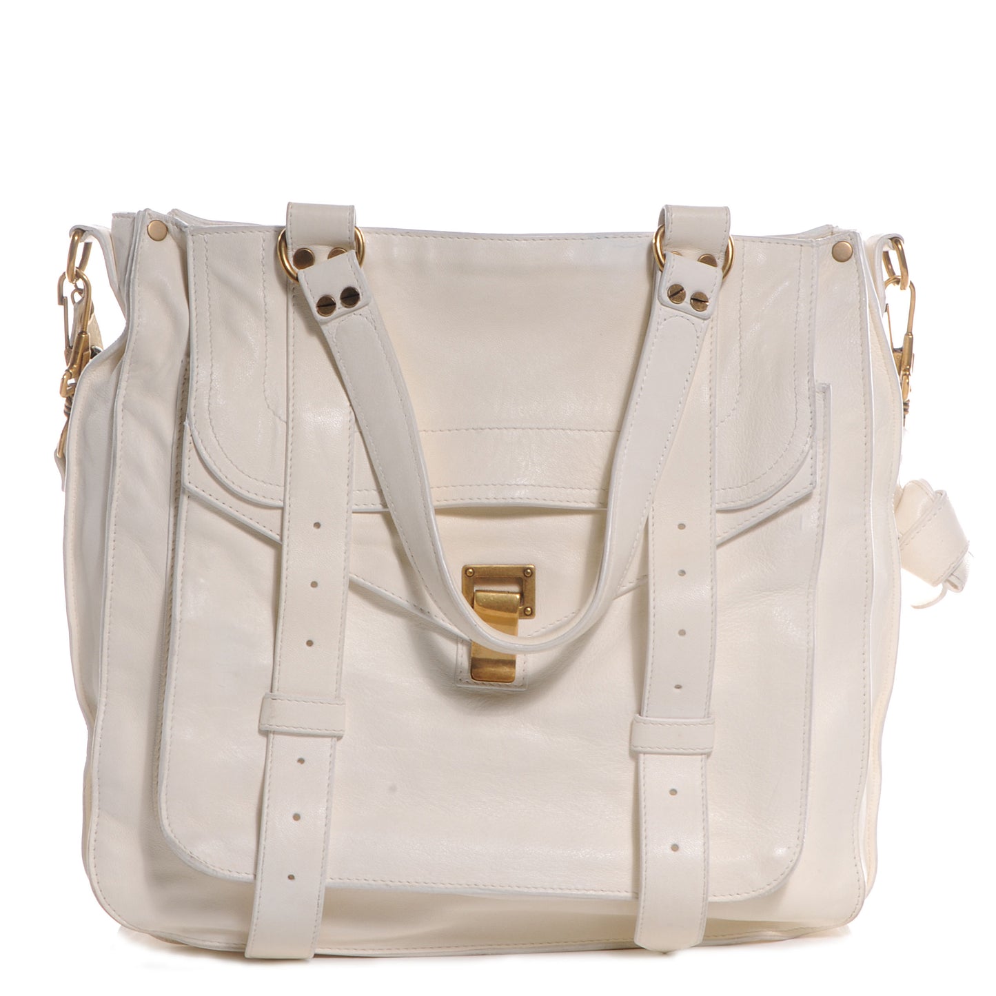 Leather PS1 Tote White