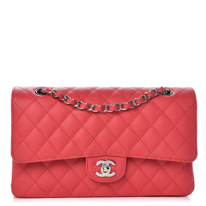 Chanel Caviar Quilted Medium Double Flap Light Red 1 of 8