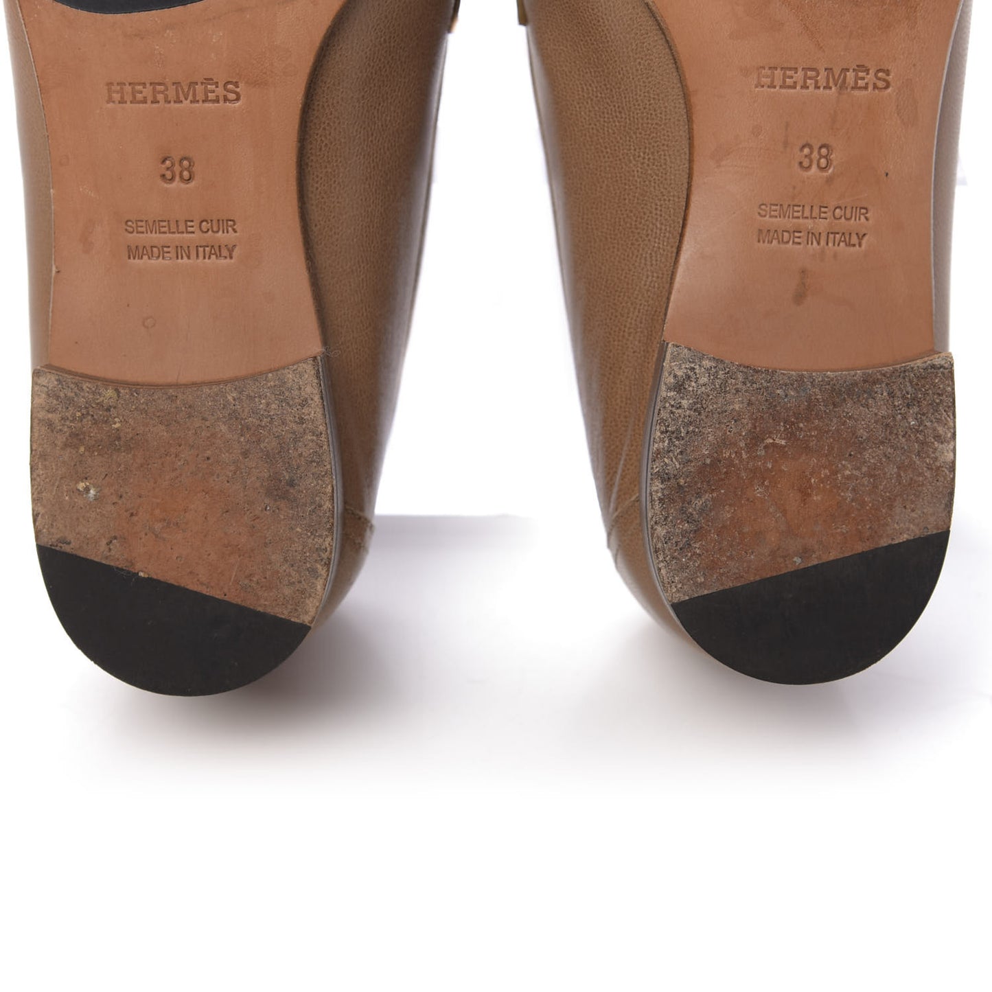 Goatskin Womens Paris Loafers 38 Etoupe