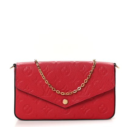 Louis Vuitton Empreinte Pochette Felicie Chain Wallet Scarlet 1 of 9