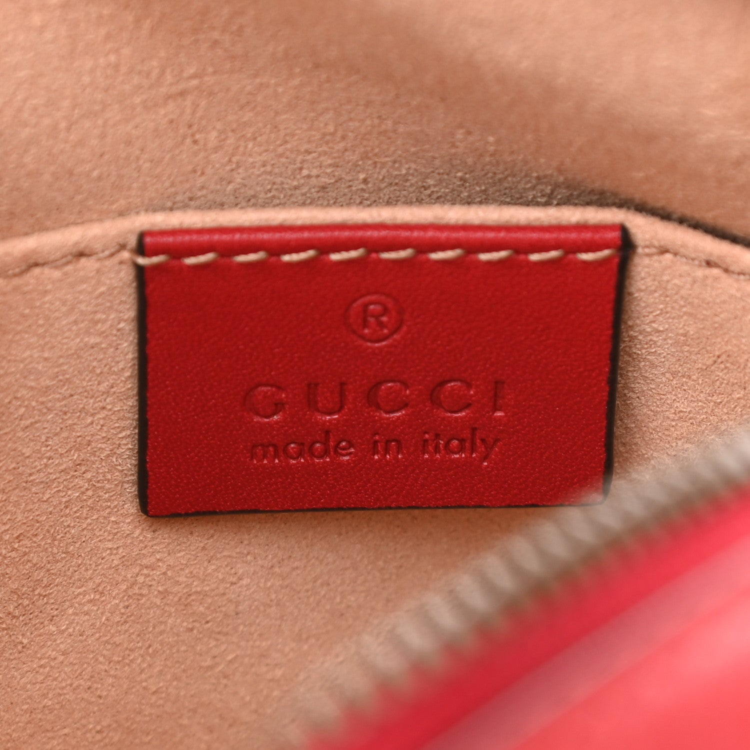 Gucci Calfskin Matelasse GG Marmont Belt Bag 85 34 Hibiscus Red 6 of 11