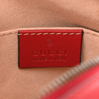 Gucci Calfskin Matelasse GG Marmont Belt Bag 85 34 Hibiscus Red 6 of 11
