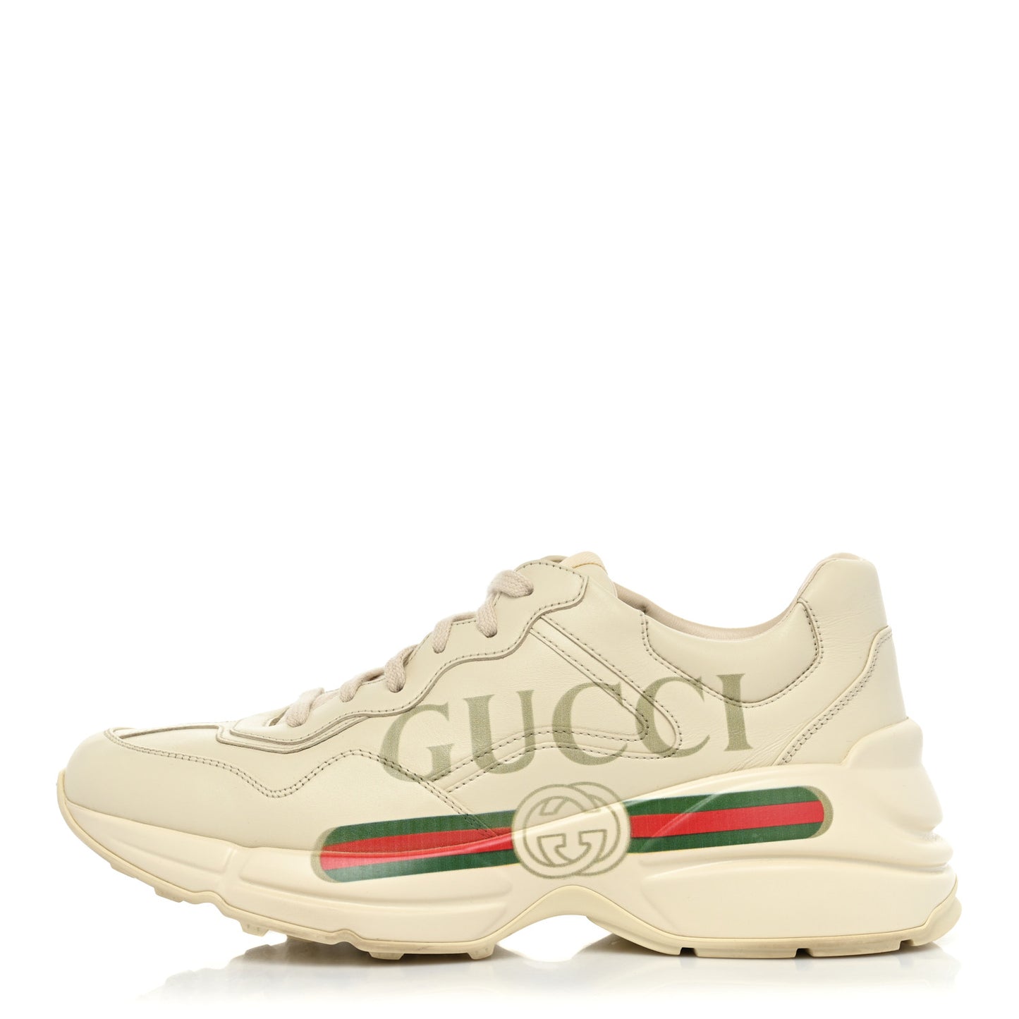 Calfskin Logo Womens Rhyton Sneakers 39 Ivory