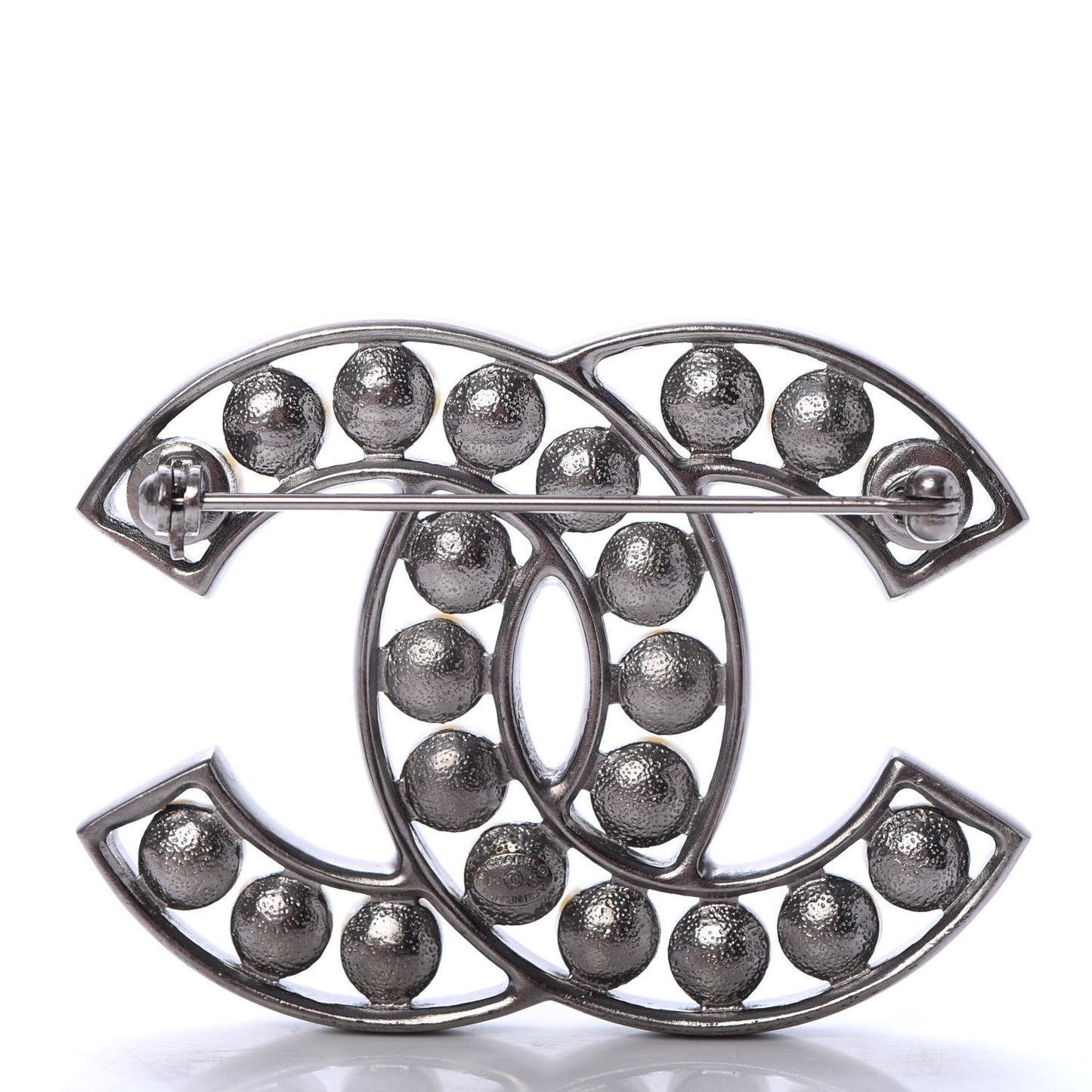 Pearl CC Brooch Silver