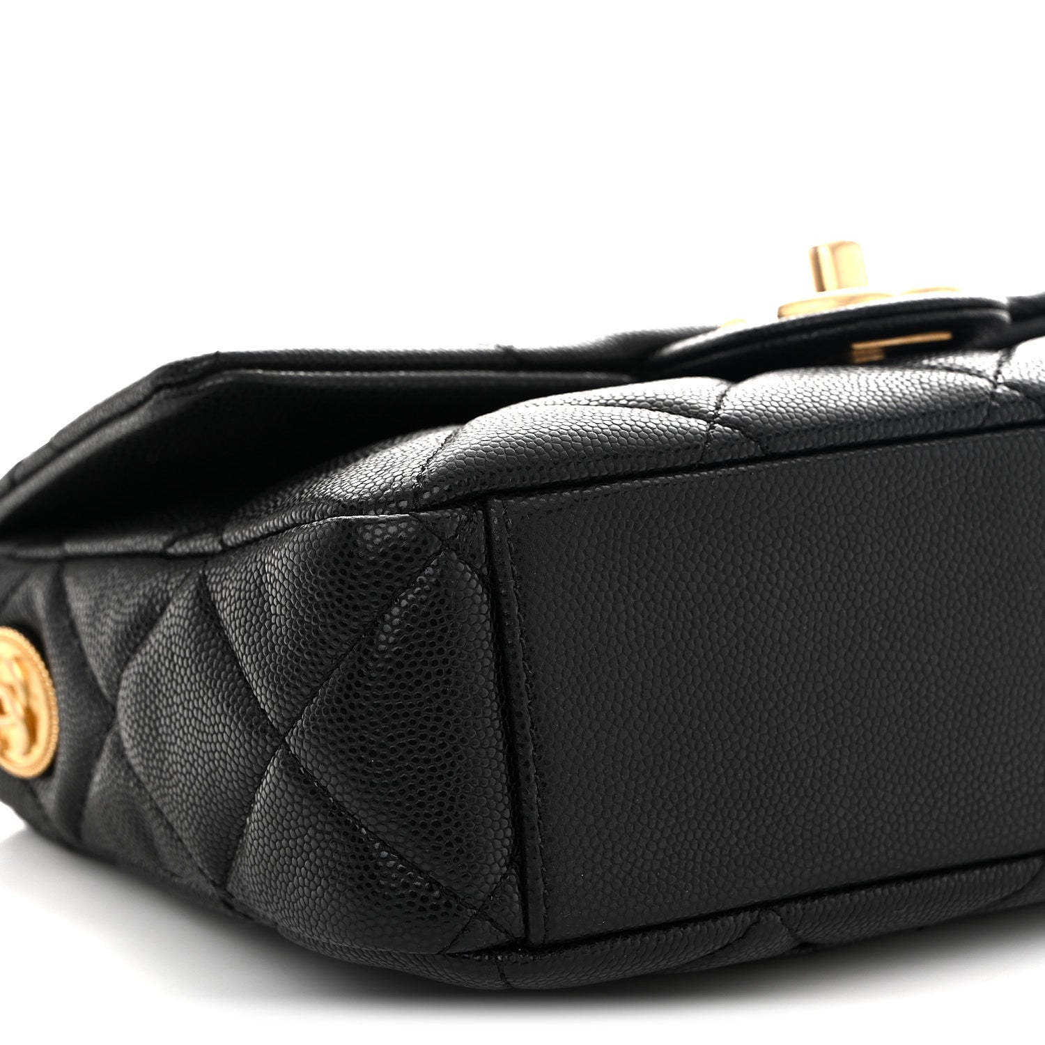 Chanel Caviar Quilted Small Twist Your Buttons Flap Black 9 of 10