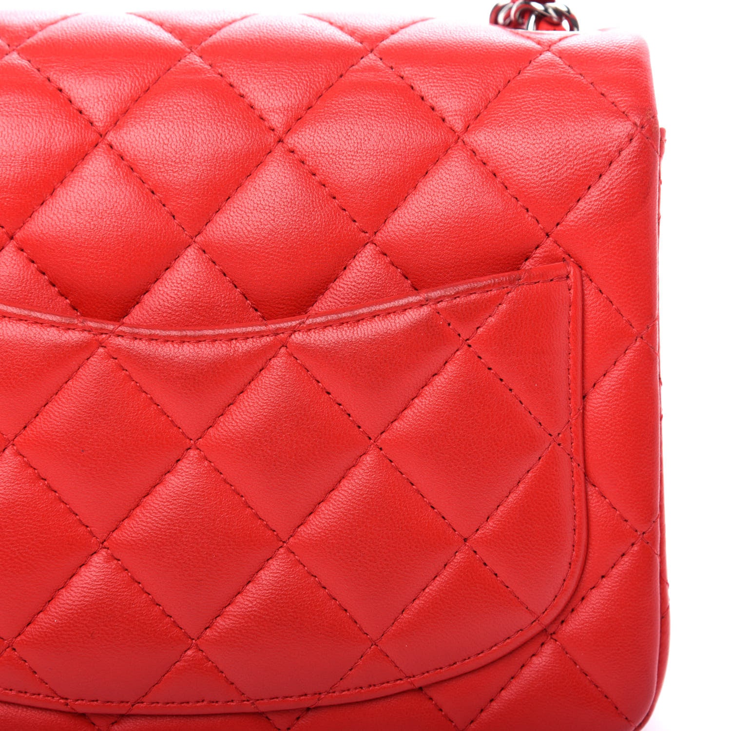 Chanel Lambskin Quilted Mini Square Flap Red 11 of 12