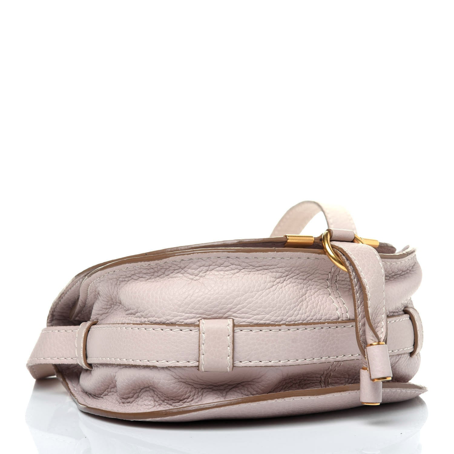 Chloe Calfskin Mini Marcie Round Crossbody Bag Abstract White 4 of 22