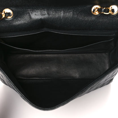 Chanel Caviar Quilted Jumbo Single Flap Black 5 of 11